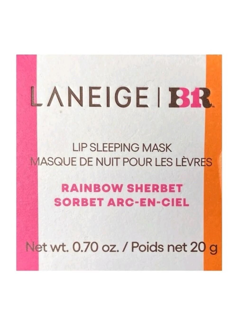 LANEIGE Lip Sleeping Mask - Rainbow Sherbet Pink & Orange Accents
